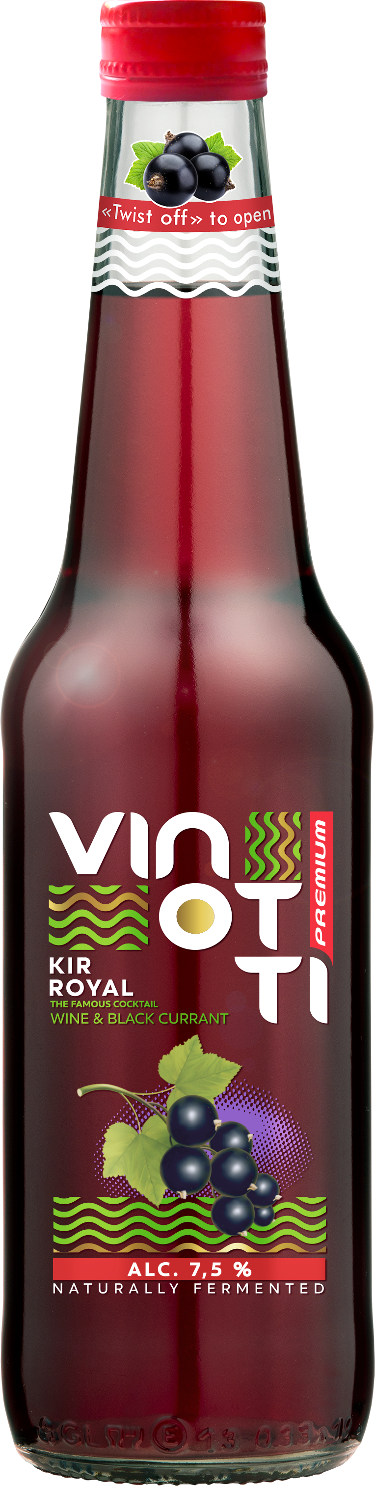 Kir Royal. Wine & Black currant